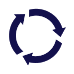 A cycle icon against a white background that reads “VITAMINS SUPPORTING Energy”