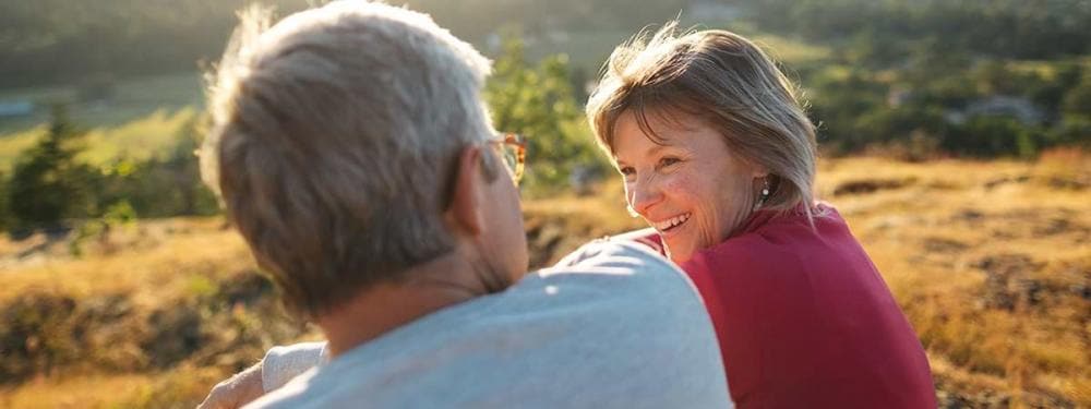 older couple laughing together