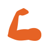 orange muscle icon