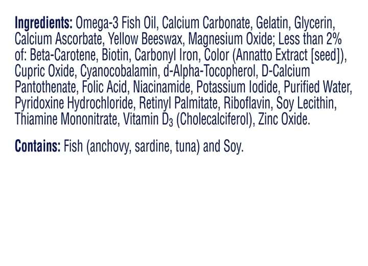 prenatal multivitamin ingredients